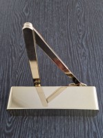 Synergy Door Closer S900 Size 2 - 6 with Backcheck Semi Radius Cover Polished Brass 185.04