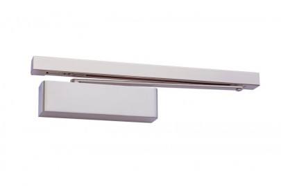 Synergy S3401 Electromagnetic Hold Open Surface Mounted Cam Action Door Closer Size 2 - 4 Figure 1 Silver Trimplate