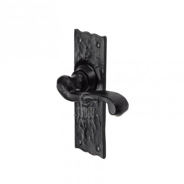 Marcus TC110 Shropshire Lever Latch Door Handles  Antique Black Iron