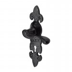 Marcus TC200 Fleur de Lys Lever Lock Door Handles  Antique Black Iron 20.78