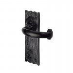 Marcus TC300 Colonial Lever Lock Door Handles  Antique Black Iron 18.72