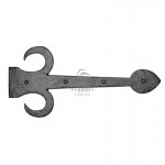 Marcus Tudor Fleur De Lys Hinge Front TC412-305 305mm Black Antique per single 12.56