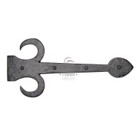 Marcus Tudor Fleur De Lys Hinge Front TC412-305 305mm Black Antique per single 12.56