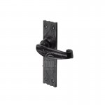 Marcus TC600 Wellington Lever Lock Door Handles  Antique Black Iron 18.72