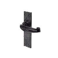 Marcus TC600 Wellington Lever Lock Door Handles  Antique Black Iron 18.72