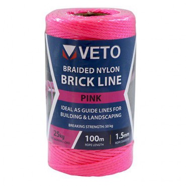 Timco Builders Line 100Mtrs Pink