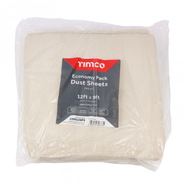 Timco Economy Dust Sheets 12ft x 9ft Pack of 3