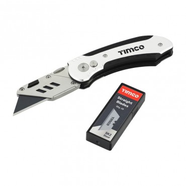 Timco Folding Utility Knife with 10 Blades