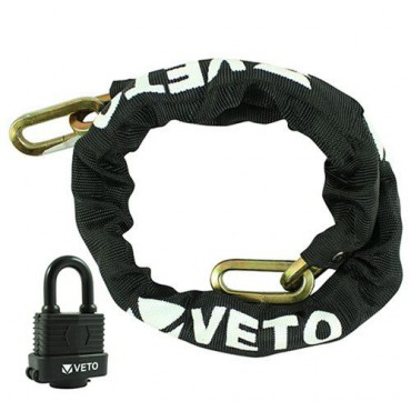 Timco Hardened Security Chain 1000mm x 8mm & Weatherproof WP40 Padlock