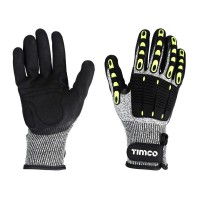 Timco Impact Grip Cut Gloves with TPR Pads Large £14.85