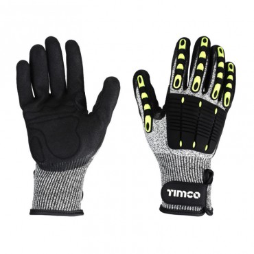 Timco Impact Grip Cut Gloves with TPR Pads Medium