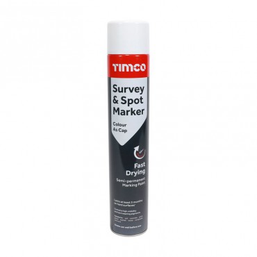 Timco Survey Spot Marker Paint 750ml White