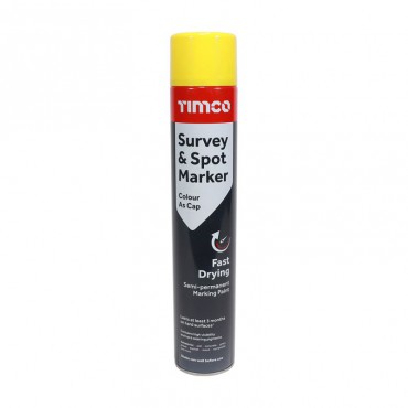 Timco Survey Spot Marker Paint 750ml Yellow