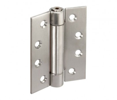 Toilet Cubicle Adjustable Spring Hinge 4" x 3" T122S Satin Stainless Single