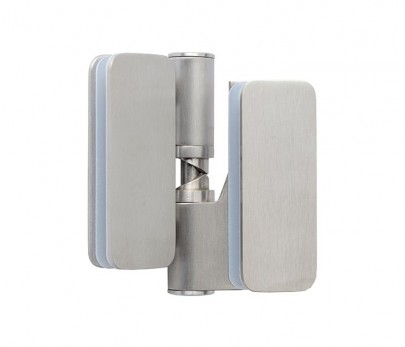 Toilet Cubicle Hinges Glass Gravity Overlap Left Hand T113SML Grade 316 Satin Stainless Pair