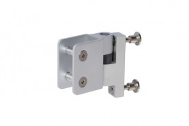 Toilet Cubicle Hinges Gravity U Bracket Style 20mm Board T131SA Satin Aluminium Pair 39.18