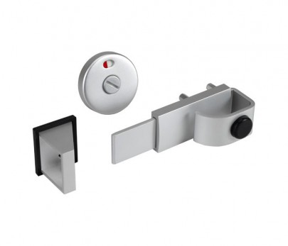 Toilet Cubicle Door Lock with Indicator T204SA Satin Aluminium