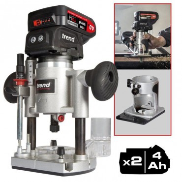 Trend Brushless Router Kit with 2 Batteries & Charger 18V T18S/R14K2