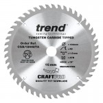 Trend Circular Saw Blade CSB/18448TA Craft Pro TCT 184mm 48T 16mm Thin 26.79