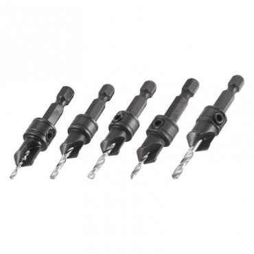 Drill & Countersink Bit Set Trend QR/CS/SET 5 Piece Set