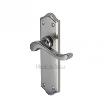 Marcus W4220-MC Buckingham Lever Bathroom Door Handles Mercury Split Finish