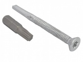Wing Tip Countersunk Self Drill Screws Timber to Heavy Steel ZP 5.5 x 60mm Pack of 100 £12.42