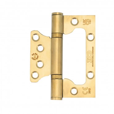 Zoo Hardware Grade 11 Flush Hinges ZHSSFH-243S-PVDSB Satin Brass Pair