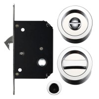 Zoo Sliding Pocket Door Lock Set FB80CP Polished Chrome 23.21