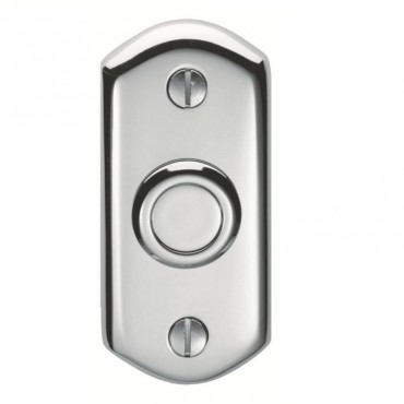 Carlisle Brass Shaped Bell Push AQ31CP Polished Chrome