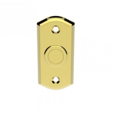 Carlisle Brass Shaped Bell Push AQ31 Polished Brass