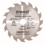 Trend Circular Saw Blade CSB/13616TA CraftPro TCT 136mm 16T 20mm Thin 21.06