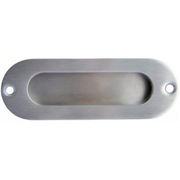 Flush Handle Radius Face Fix 120mm x 40mm Satin Stainless Steel