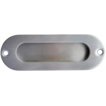 Flush Handle Radius Face Fix 120mm x 40mm Satin Stainless Steel