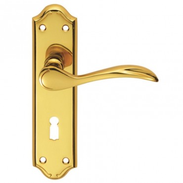 Carlisle Brass Door Handles DL190 Madrid Lever Lock Polished Brass