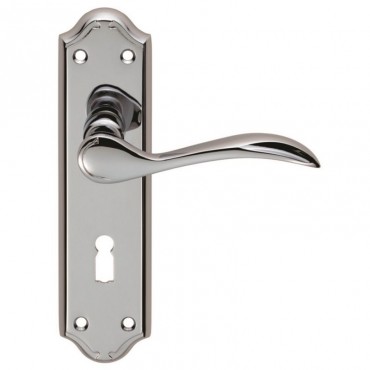 Carlisle Brass Door Handles DL190CP Madrid Lever Lock Polished Chrome