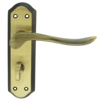 Carlisle Brass Door Handles DL452FB Lytham Lever Bathroom Lock Florentine Bronze 41.05