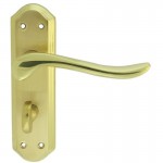 Carlisle Brass Door Handles DL452SBPB Lytham Lever Bathroom Lock SBPB 41.05