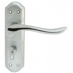 Carlisle Brass Door Handles DL452SCCP Lytham Lever Bathroom Lock SCCP 38.31