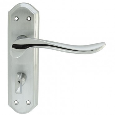 Carlisle Brass Door Handles DL452SCCP Lytham Lever Bathroom Lock SCCP
