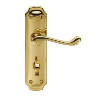 Carlisle Brass Door Handles DL68WC Birkdale Lever Bathroom Lock Brass £19.86