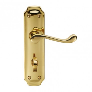 Carlisle Brass Door Handles DL68WC Birkdale Lever Bathroom Lock Brass