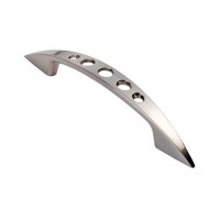 FTD Circle Design Curved Cabinet Handle 96mm centres Satin Nickel £1.50
