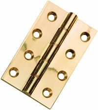 100mm x 76mm Butt Hinge HDPBW8 Polished Brass per single