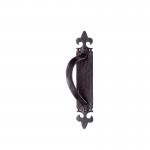 Ludlow Foundries Offset Pull Handle on Plate LF5260LH Left Hand Black Antique 20.16