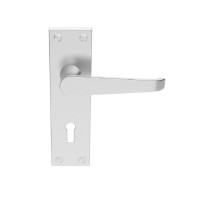 Carlisle Brass Door Handles M30SC Victorian Lever Lock Satin Chrome 27.62