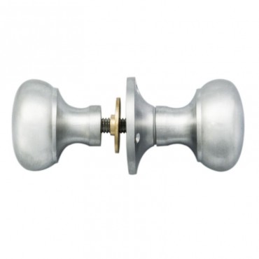 Carlisle Brass Mushroom Rim Knobs M35RSSC Satin Chrome