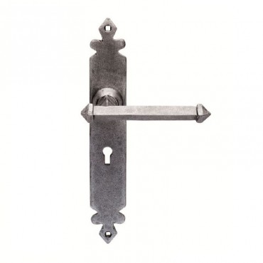 Ludlow PE5501 Tudor Lever Lock Door Handle Set Pewter