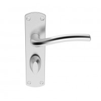 Serozzetta Door Handles SZC043SC Cuatro Bathroom Lock Satin Chrome 16.63