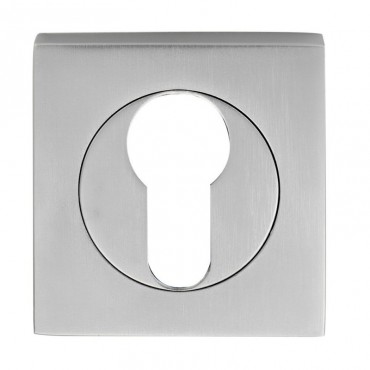 Serozzetta Euro Profile Escutcheon on Square Rose SZM001SQSC Satin Chrome